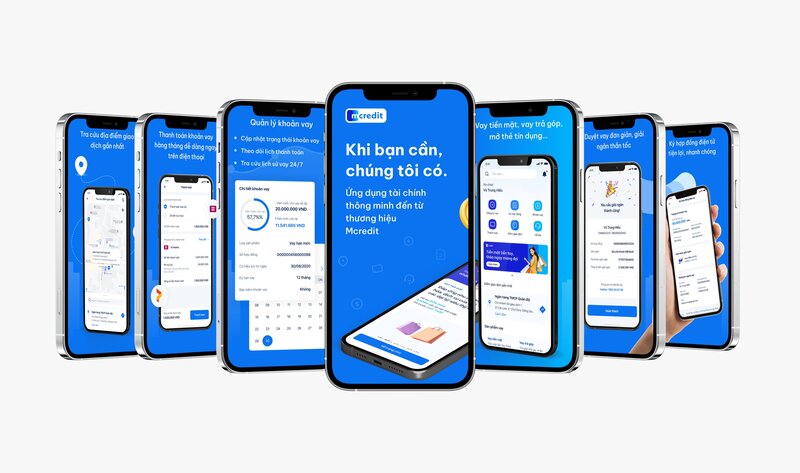 Ứng dụng Mcredit hỗ trợ vay tiền mặt, vay trả góp và quản lý dư nợ minh bạch trên điện thoại. 