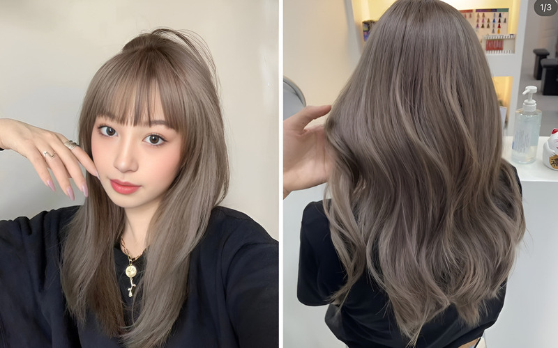 Tóc nâu khói trầm phù hợp với người thích phong cách cá tính nhưng vẫn muốn giữ sự hài hòa. 