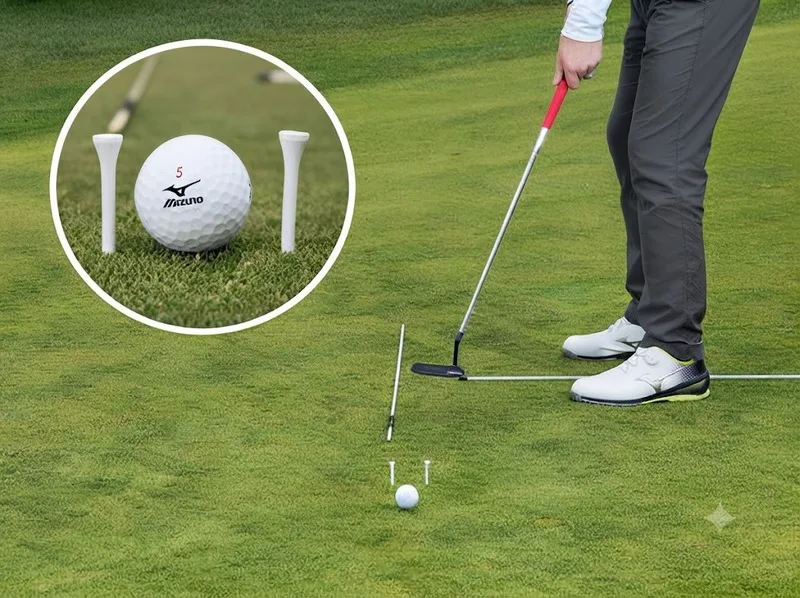 Các bài tập putting đơn giản như gate drill, distance ladder và short-putt circle giúp golfer rèn hướng bóng và cảm giác lực.